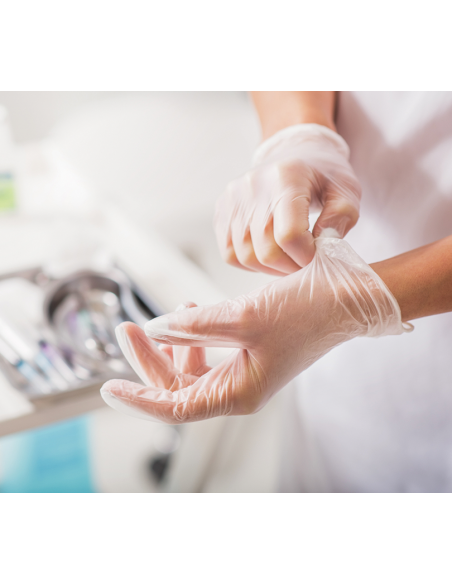 GUANTE VINILO 550 DESECHABLE SIN POLVO (DISP 100) (10X10)