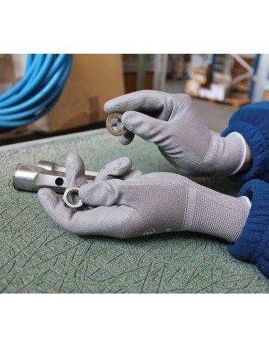 GUANTE NYLON PU2000G PALMA PU GRIS...