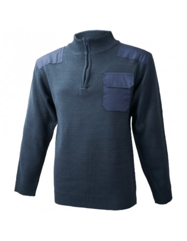 JERSEY C/CREMALLERA REFUERZOS MARINO 1072 (XS-3XL)