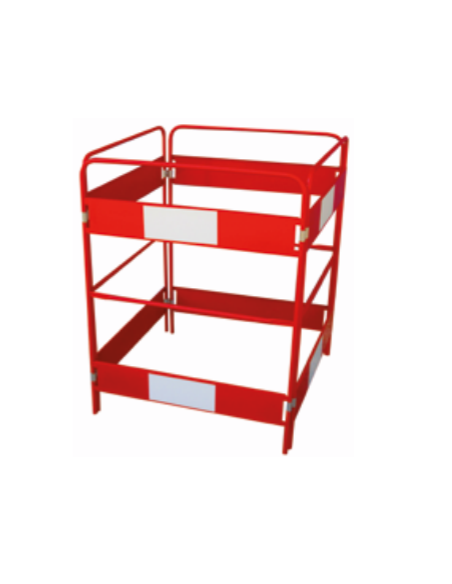 VALLA METALICA R/B 4 LADOS ROJO/BLANCO 75X100 "CANAL ISABEL II"