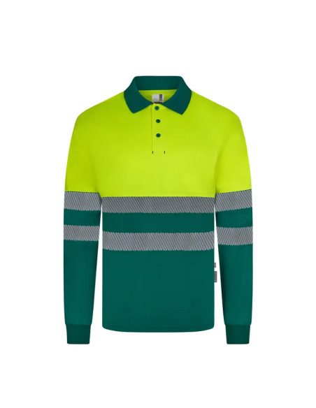 POLO ALTA VISIBILIDAD RECICLADO CON BANDA SEGMENTADA
