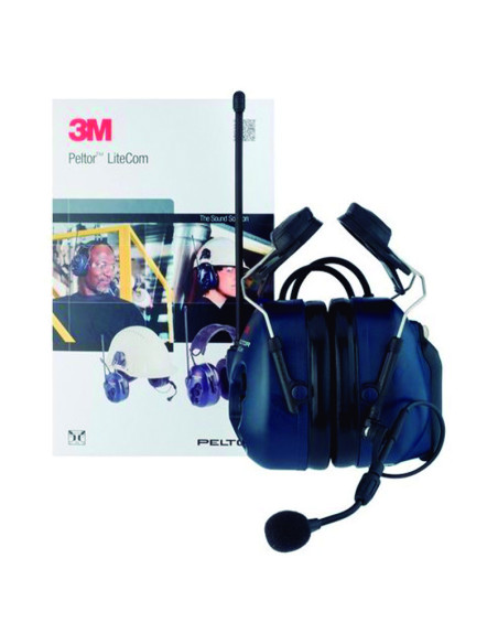 OREJERAS 3M PELTOR LITECOM CON RADIOCOMUNICACIÓN ACOPLADAS A CASCO 33dB PMR 446 MHz