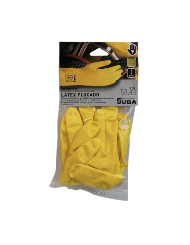 GUANTE DE LÁTEX AMARILLO NOVA 38 (12X12)