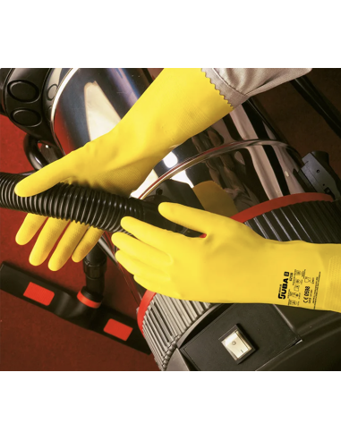 GUANTE DE LÁTEX AMARILLO NOVA 38 (12X12)
